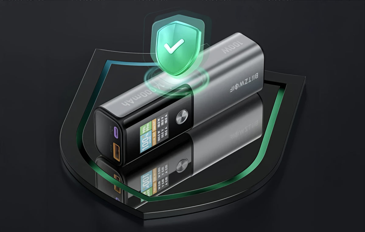 Batteria Esterna BlitzWolf BW-P23, 14000mAh, 100W, QC + PD, 1 x USB-A - 1 x USB-C, Grigio