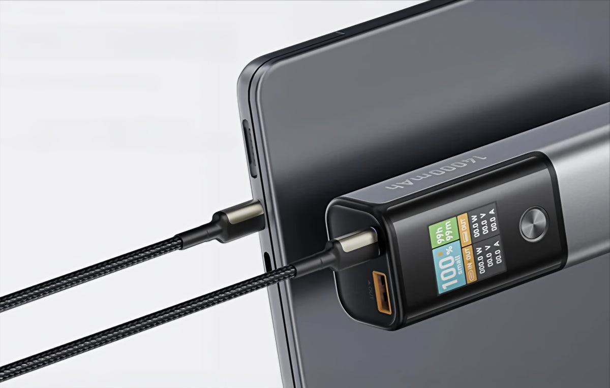 Batteria Esterna BlitzWolf BW-P23, 14000mAh, 100W, QC + PD, 1 x USB-A - 1 x USB-C, Grigio