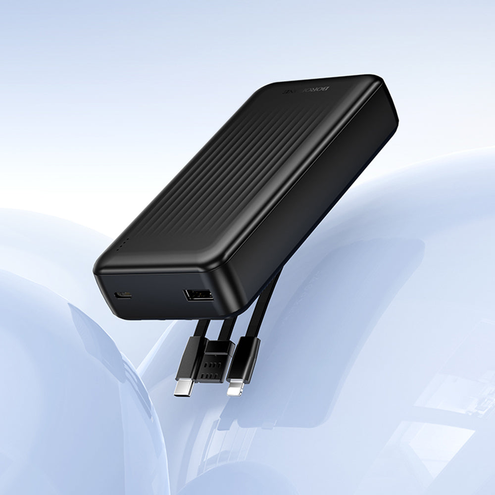 External Battery Borofone BJ79 Clever, 20000mAh, 10W, 1 x Lightning - 1 x USB-A - 1 x USB-C, Black