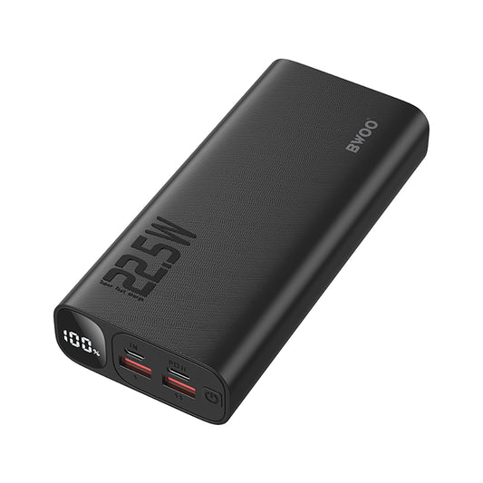 Batteria Esterna BWOO BO-P44, 20000mAh, 22.5W, QC + PD, 1 x USB-C - 2 x USB-A, Nera