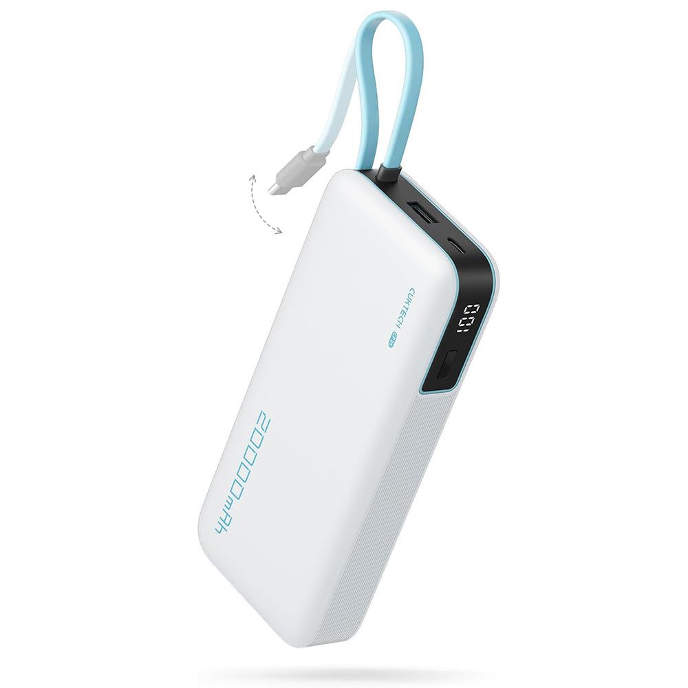 Batteria Esterna Cuktech LPB200N, 20000mAh, 45W, QC + PD, 1 x USB-A - 2 x USB-C, Bianca CUKP200NGLLG
