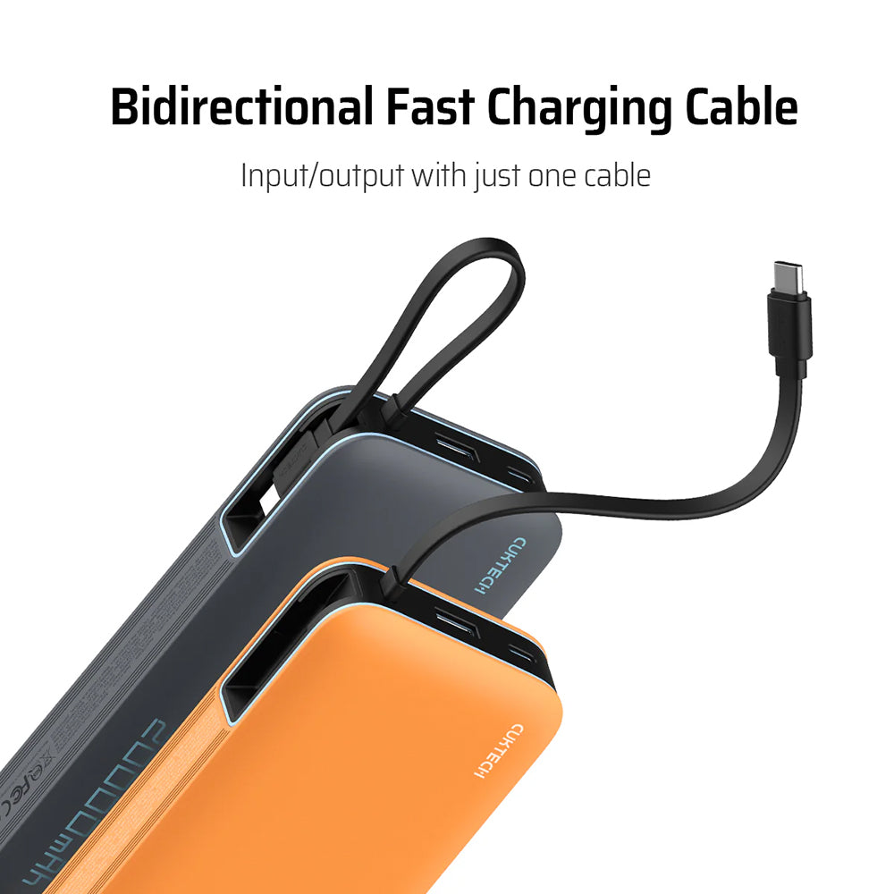 Batteria Esterna Cuktech LPB200N, 20000mAh, 45W, QC + PD, 1 x USB-A - 2 x USB-C, Bianca CUKP200NGLLG