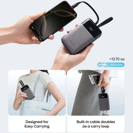 Batteria Esterna Cuktech LPB200NL, 20000mAh, 40W, QC + PD, 1 x Lightning - 1 x USB-A - 2 x USB-C, Grigio CKB200NLGLGY
