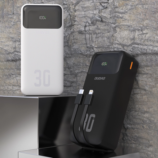 Batteria Esterna Dudao K15MAX, 30000mAh, 22.5W, QC + PD, 1 x USB-A - 2 x Lightning - 2 x USB-C, Nera