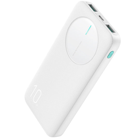 Batteria Esterna Joyroom JR-PBF12, 10000mAh, 12W, 1 x USB-C - 2 x USB-A, Bianca