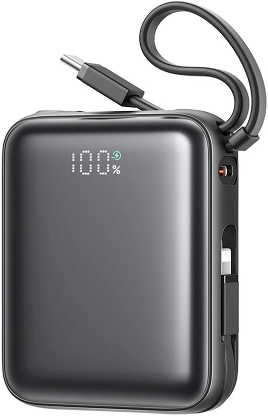 Joyroom JR-PBF27 External Battery, 10000mAh, 22.5W, QC + PD, 1 x Lightning - 2 x USB-C, Black