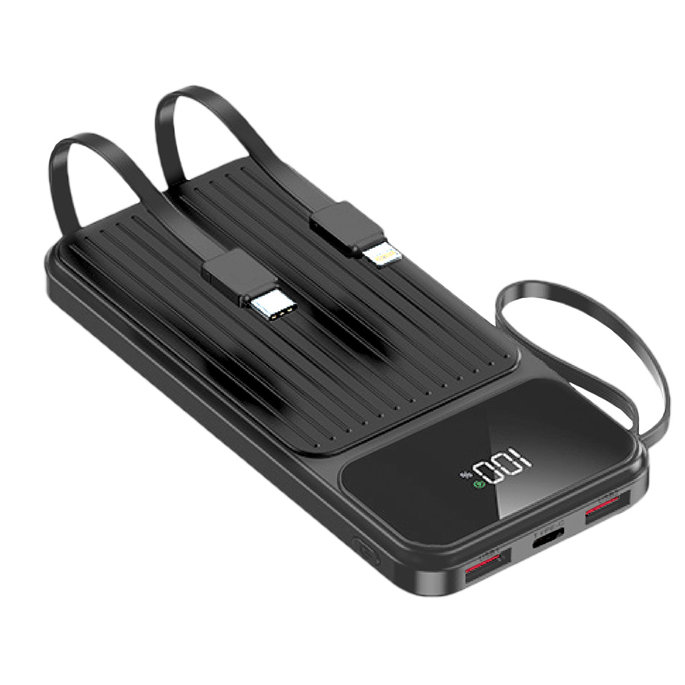 Batteria Esterna MaXlife MXPB-06, 10000mAh, 22.5W, QC + PD, 1 x Lightning - 2 x USB-A - 2 x USB-C, Nera