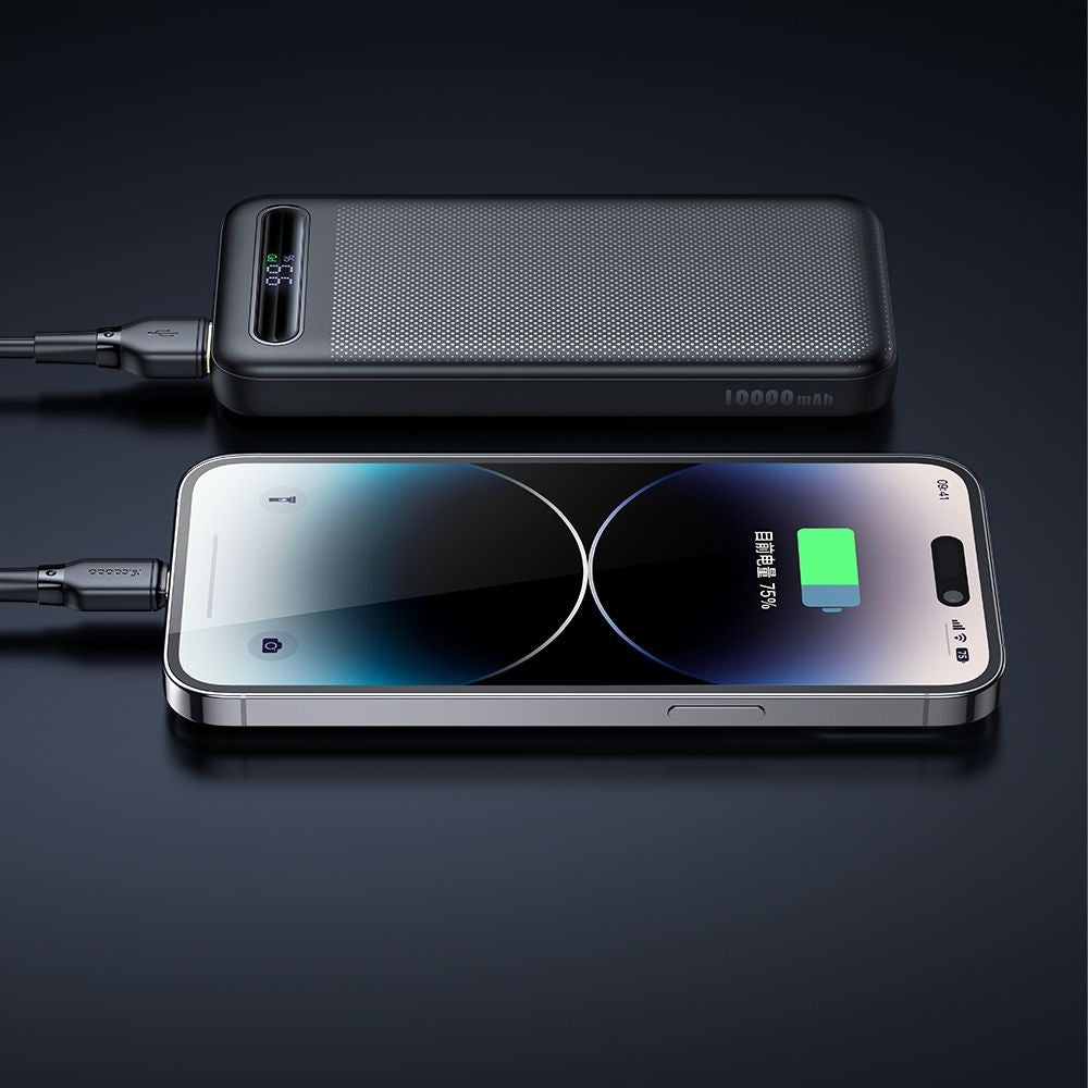 McDodo MC-3881 Star External Battery, 10000mAh, 22.5W, QC + PD, 2 x USB-A - 1 x USB-C, Black