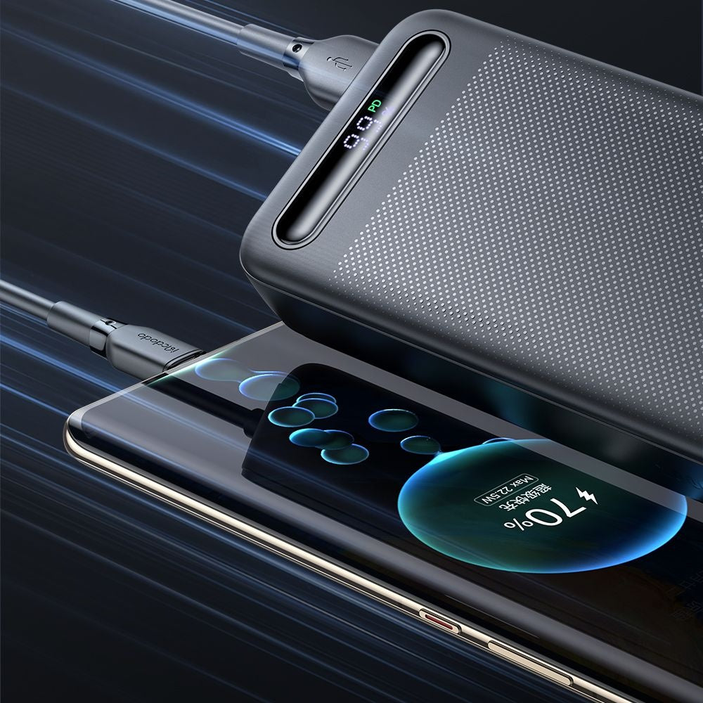 Batteria Esterna McDodo MC-3891 Star, 20000mAh, 22.5W, QC + PD, 2 x USB-A - 1 x USB-C, Nera