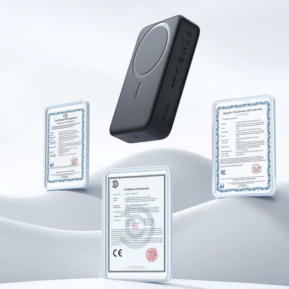 Batteria Esterna Wireless McDodo MC-5021 Ambilight, 20000mAh, 20W, PD + FQI, 1 x QI - 1 x USB-C, Nera