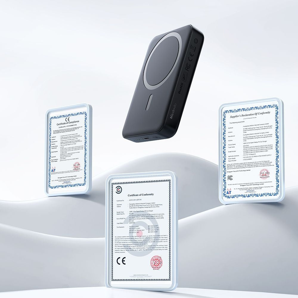 Batteria Esterna Wireless McDodo MC-5931 Ambilight, 10000mAh, 30W, PD + FQI, 1 x QI - 1 x USB-C, Nera