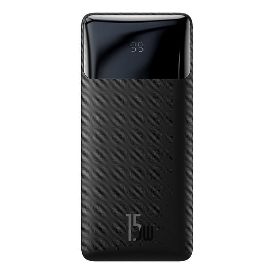 Batteria esterna Baseus Bipow, 10000mAh, 15W, 1 x USB-C - 2 x USB-A, nero PPBD050001