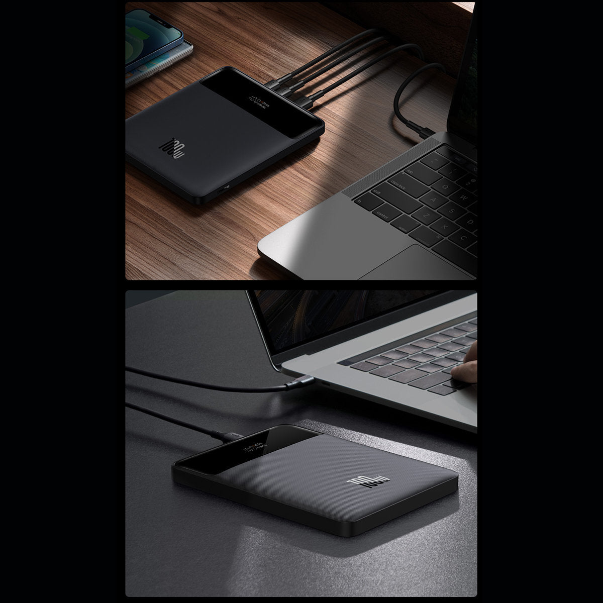 Batteria Esterna Baseus Blade Ultrathin, 20000mAh, 100W, QC + PD, 2 x USB-A - 2 x USB-C, Nera PPBL000201