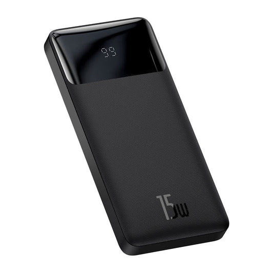 Batteria esterna Baseus Bipow, 10000mAh, 15W, 1 x USB-C - 2 x USB-A, nero PPBD050001