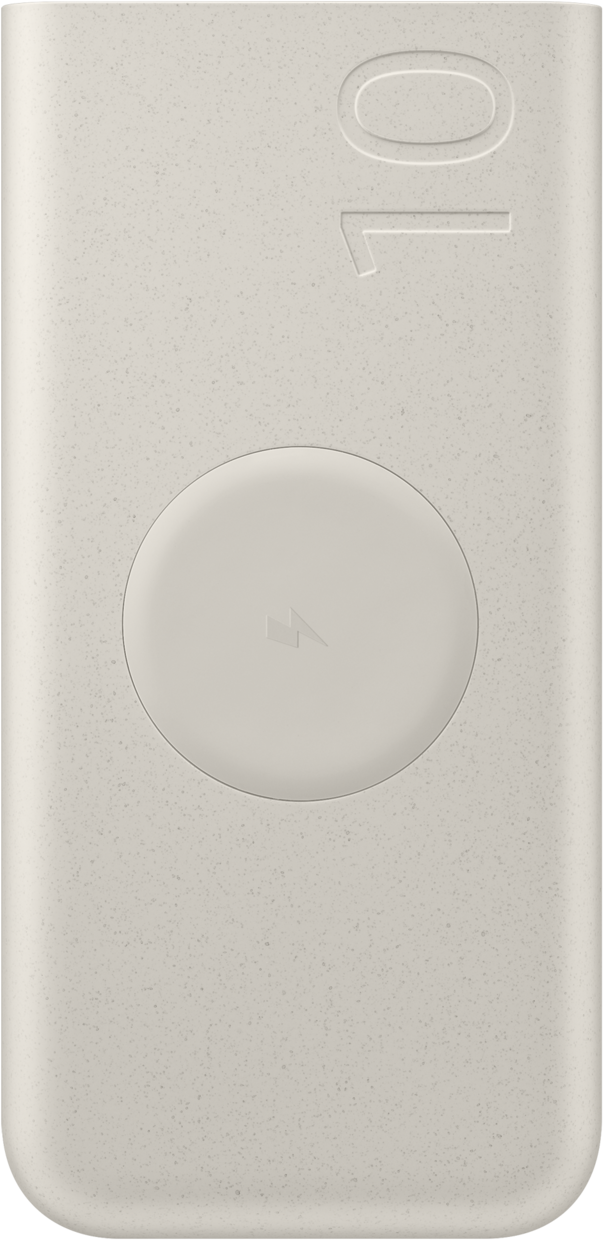 Batteria Esterna Wireless Samsung, 10000mAh, 25W, PD + FQI, 1 x QI - 2 x USB-C, Beige EB-U2510XUEGEU