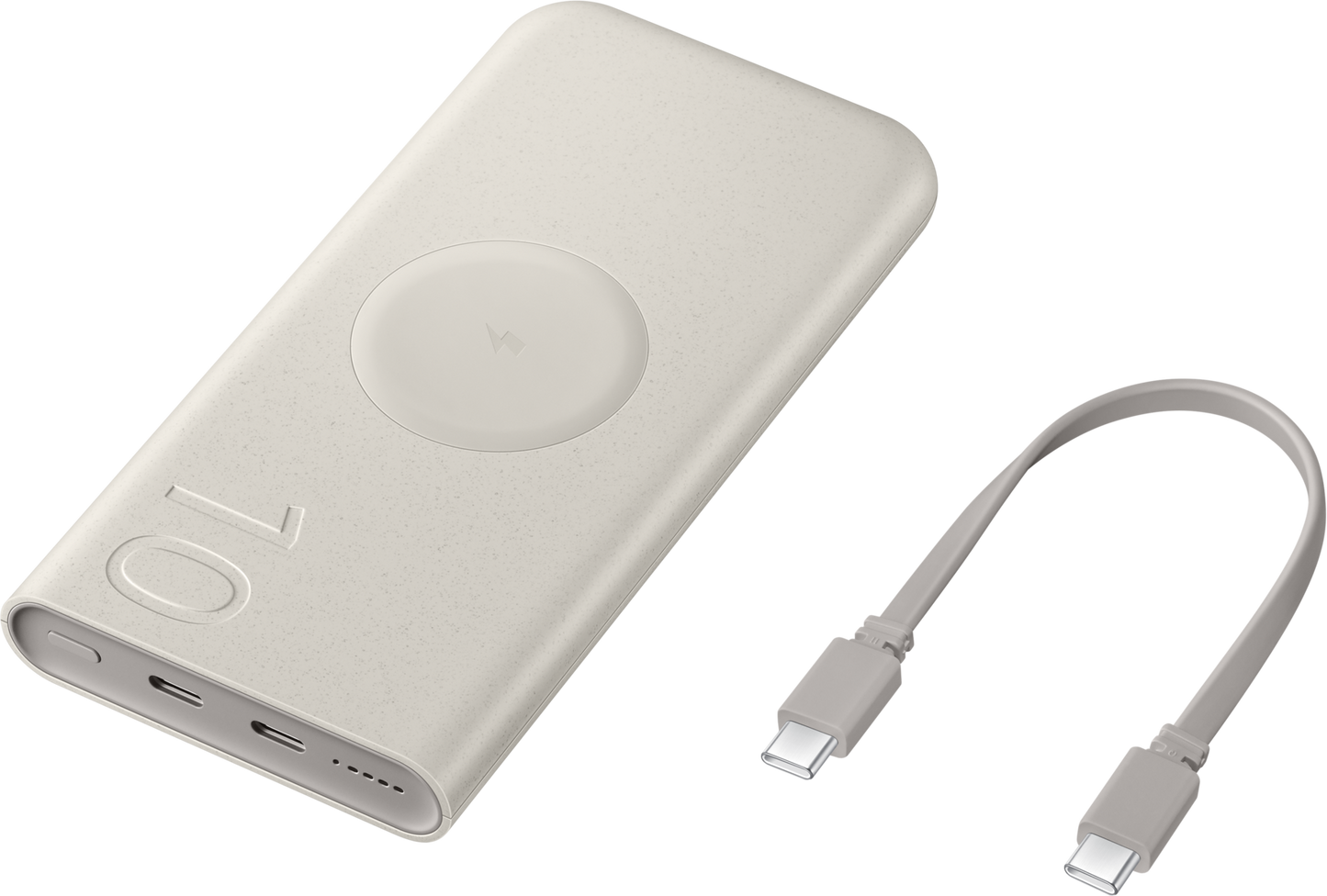 Batteria Esterna Wireless Samsung, 10000mAh, 25W, PD + FQI, 1 x QI - 2 x USB-C, Beige EB-U2510XUEGEU