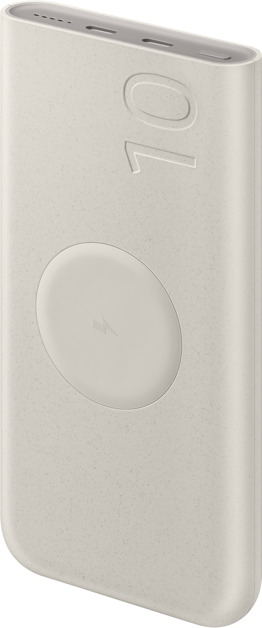 Batteria Esterna Wireless Samsung, 10000mAh, 25W, PD + FQI, 1 x QI - 2 x USB-C, Beige EB-U2510XUEGEU