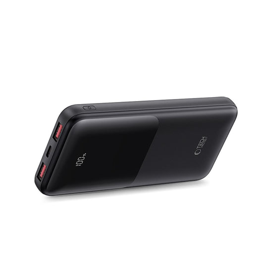 Batteria Esterna Tech-Protect PB01, 10000mAh, 22.5W, QC + PD, 1 x USB-C - 2 x USB-A, Nera