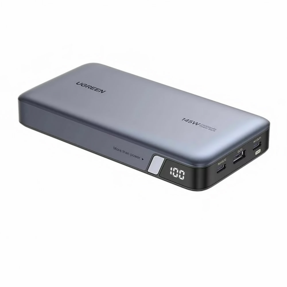 Batteria Esterna UGREEN PB205, 25000mAh, 145W, QC + PD, 1 x USB-A - 2 x USB-C, Grigio