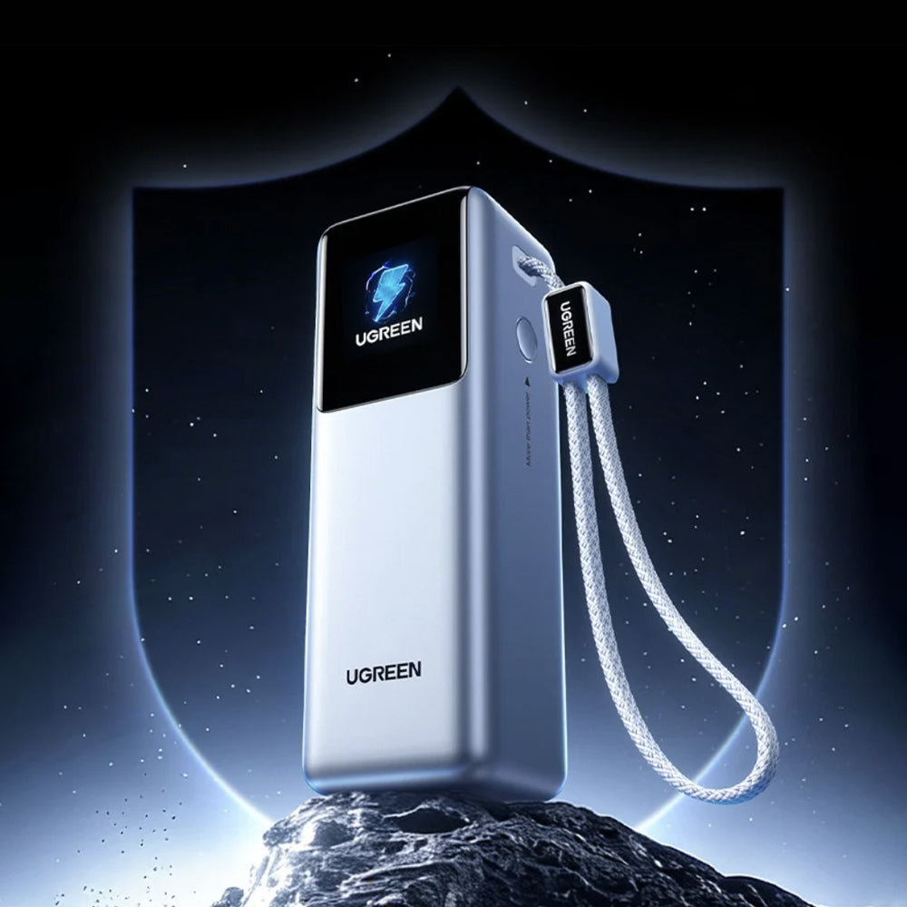Batteria Esterna UGREEN PB728 (75702B), 25000mAh, 200W, QC + PD, 1 x USB-A - 2 x USB-C, Grigio