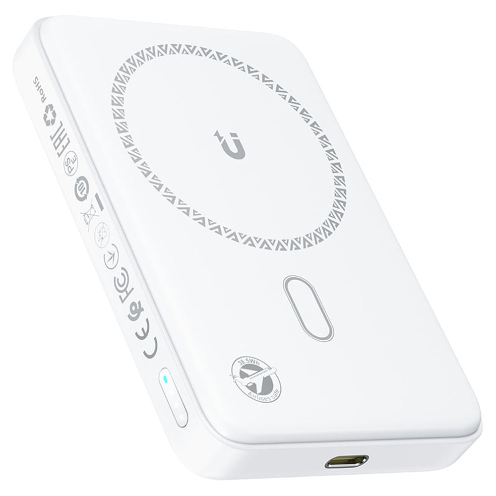 Batteria Esterna Wireless Acefast M26, 10000mAh, 20W, PD + FQI, 1 x QI - 1 x USB-C, Bianca