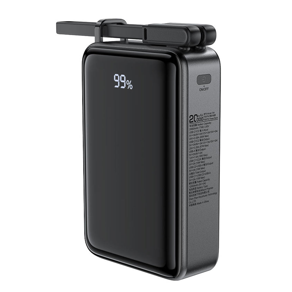 Batteria Esterna Acefast M4, 20000mAh, 67W, PD, 1 x USB-A - 2 x USB-C, Nera