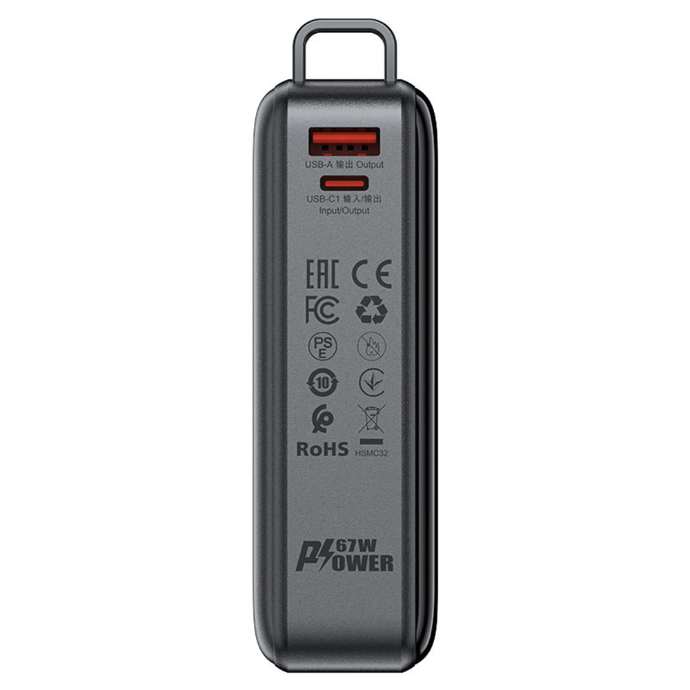 Batteria Esterna Acefast M4, 20000mAh, 67W, PD, 1 x USB-A - 2 x USB-C, Nera