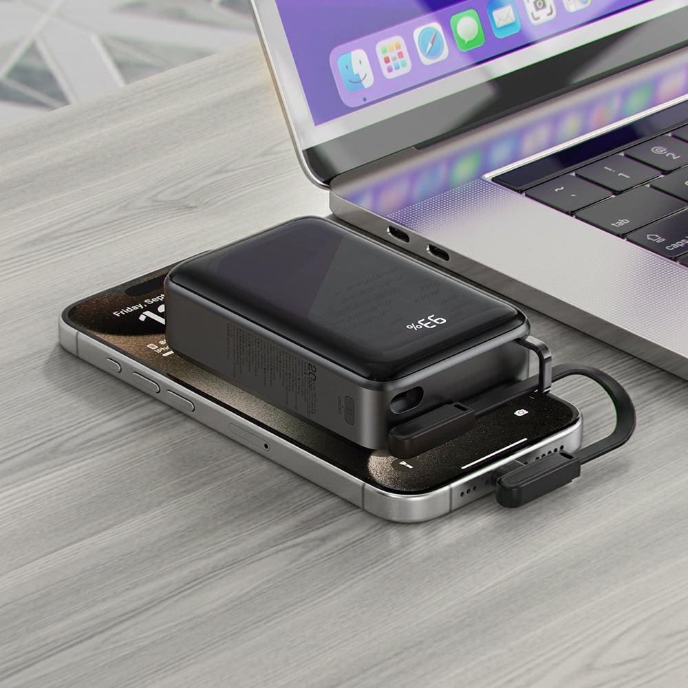 Batteria Esterna Acefast M4, 20000mAh, 67W, PD, 1 x USB-A - 2 x USB-C, Nera