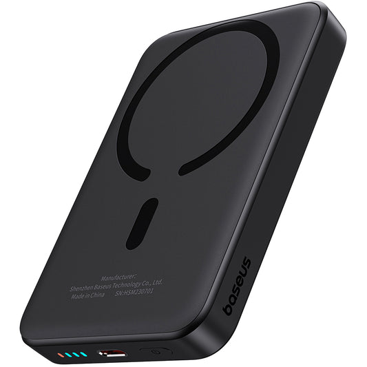 Batteria Esterna Wireless Baseus Magnetic Mini, 10000mAh, 20W, PD + FQI, 1 x QI - 1 x USB-C, Nera P10059001113-00
