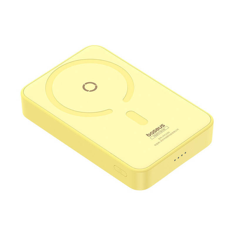 Batteria Esterna Wireless Baseus MagPro PPCXZ05, 5000mAh, 20W, PD + FQI, 1 x QI - 1 x USB-C, Gialla P10064101Y23-00