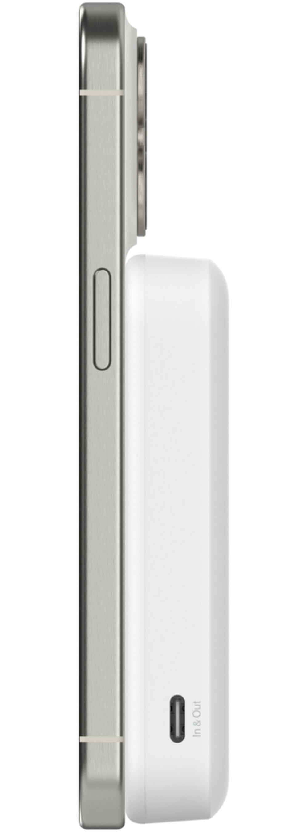 Batteria Esterna Wireless Belkin BoostCharge Pro con Kickstand, 8000mAh, 15W, FQI, 1 x QI - 1 x USB-C, Bianca BPD007btWH