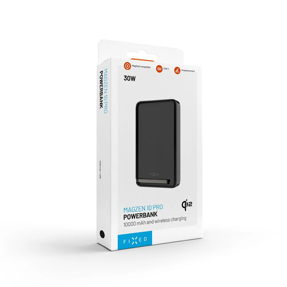 Batteria Esterna Wireless Fixed MagZen 10 Pro, 10000mAh, 30W, PD + FQI, 1 x QI - 1 x USB-C, Nera