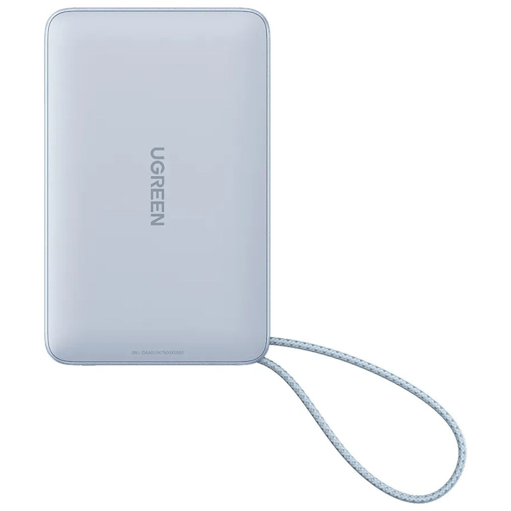 Batteria Esterna Wireless UGREEN MagFlow PB773 (65958B), 10000mAh, 25W, PD + FQI, 1 x QI - 2 x USB-C, Blu