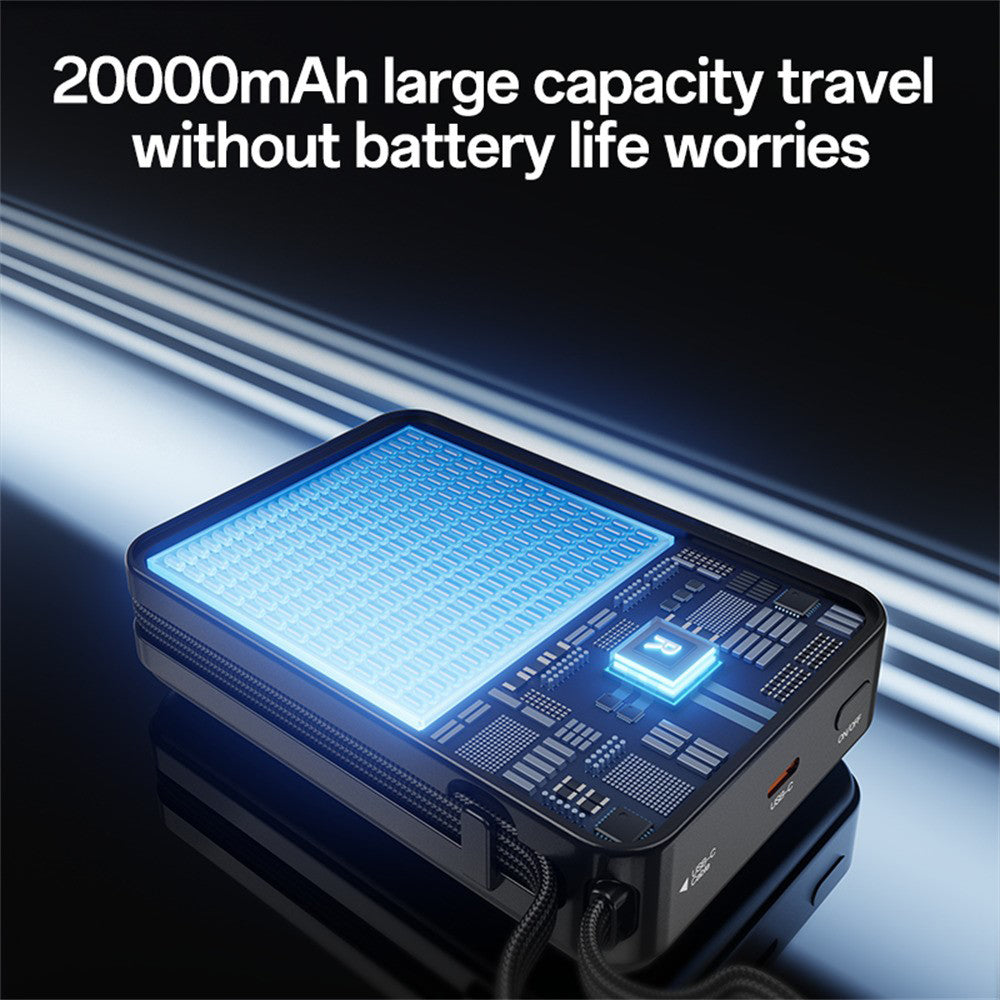 Batteria Esterna Yesido YP97, 20000mAh, 65W, PD, 2 x USB-C, Grigio