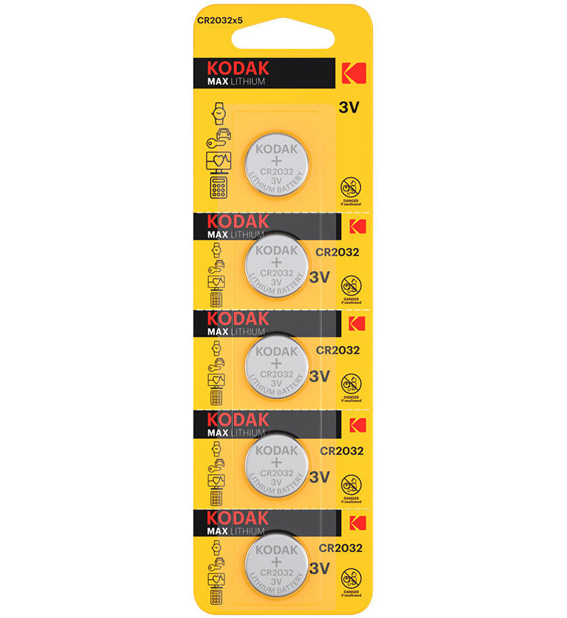 Batteria Kodak Max, CR2032, Set 5 pezzi