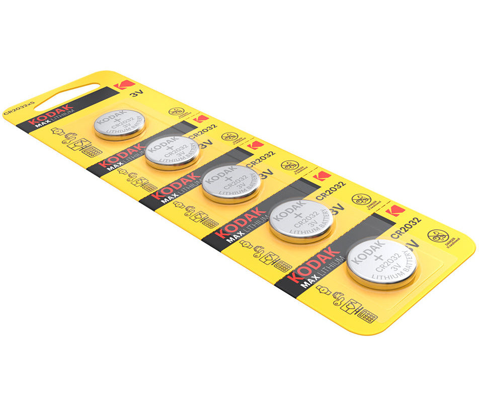Batteria Kodak Max, CR2032, Set 5 pezzi