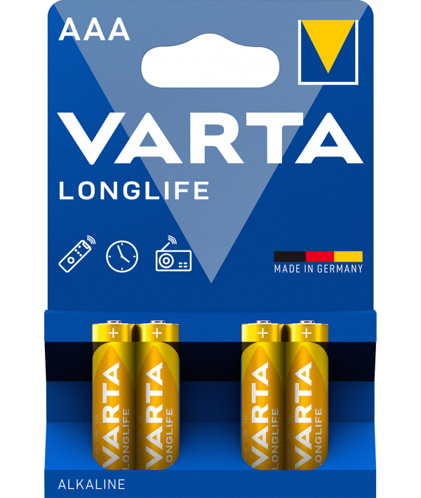 Batteria Varta Longlife 4903, AAA / LR3, Set da 4 pezzi