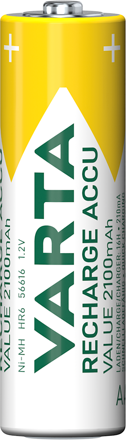 Batteria Ricaricabile Varta Professional, AA / LR6, 2100mAh, Set 4 pezzi