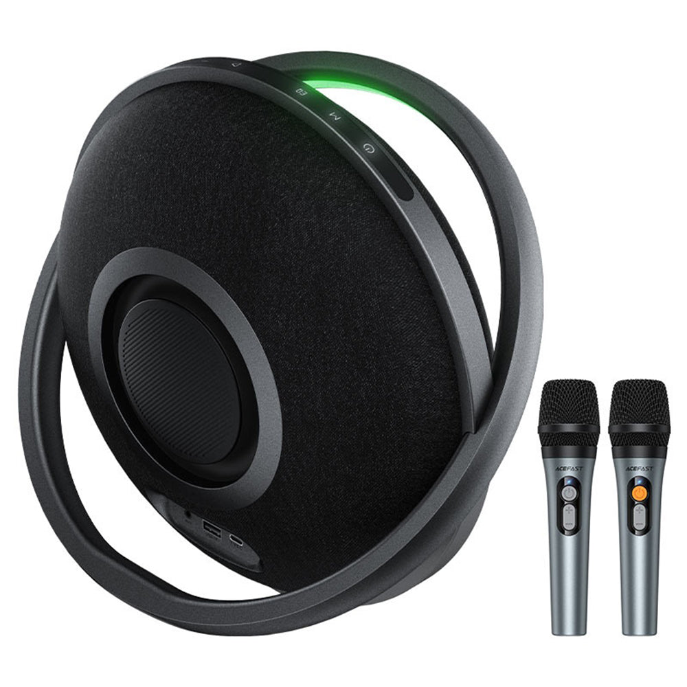 Cassa Bluetooth Acefast Karaoke K5 Max, 350W, TWS, RGB, Impermeabile, Nera