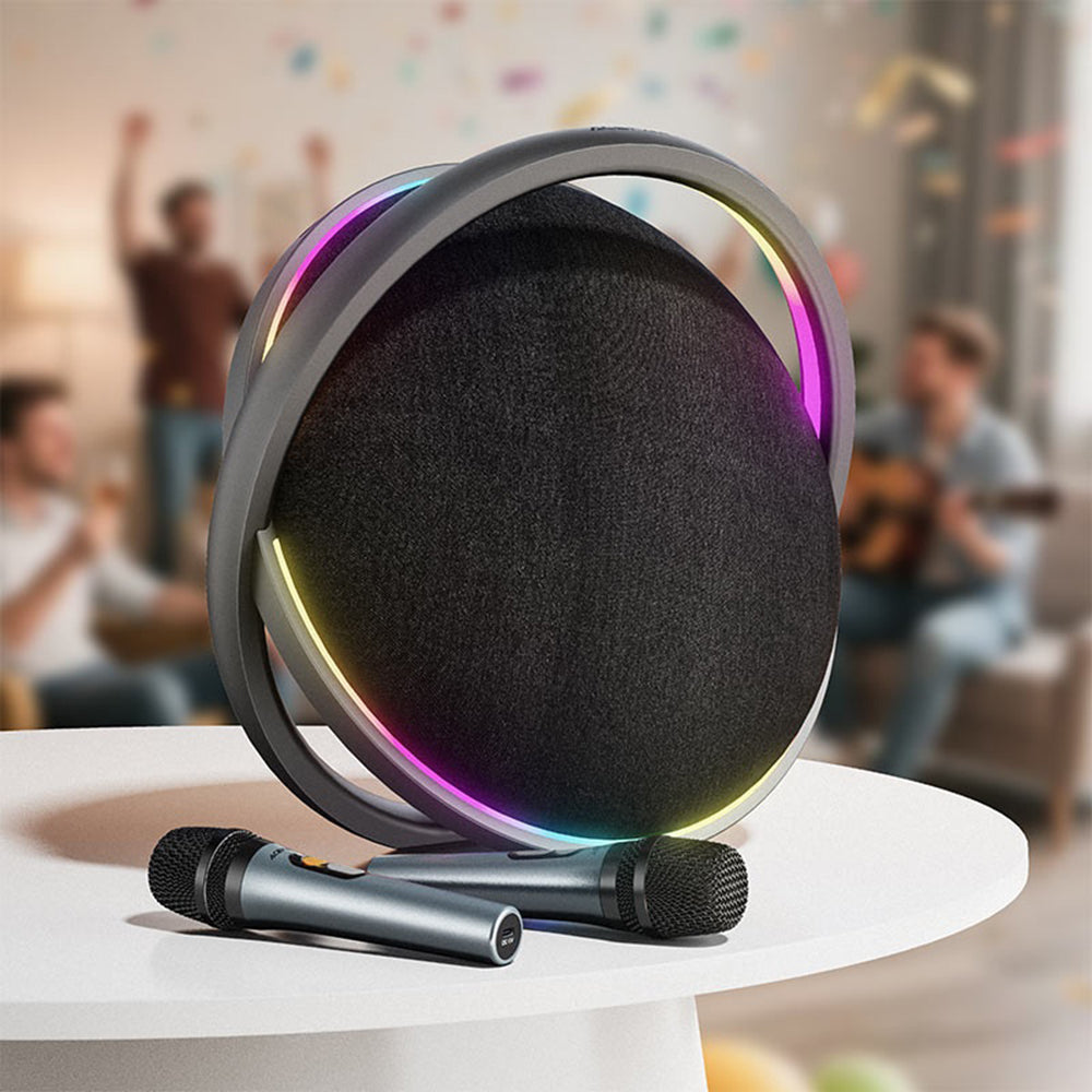 Cassa Bluetooth Acefast Karaoke K5 Max, 350W, TWS, RGB, Impermeabile, Nera