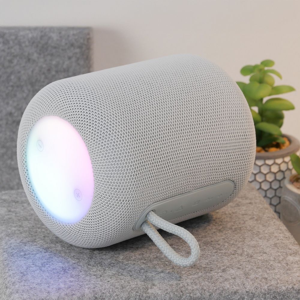 Cassa Portatile Bluetooth HOCO HC30, 5W, TWS, RGB, Grigio