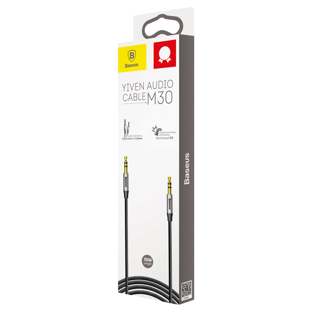 Cavo Audio 3.5mm - 3.5mm Baseus Yiven M30, 1.5m, Nero CAM30-CS1