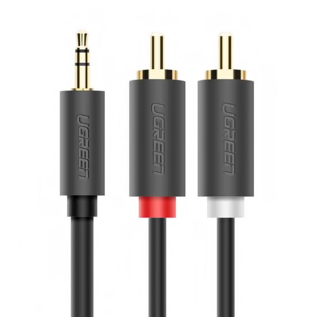 Cavo Audio 3.5mm - 2 x RCA UGREEN AV102, 5m, Grigio