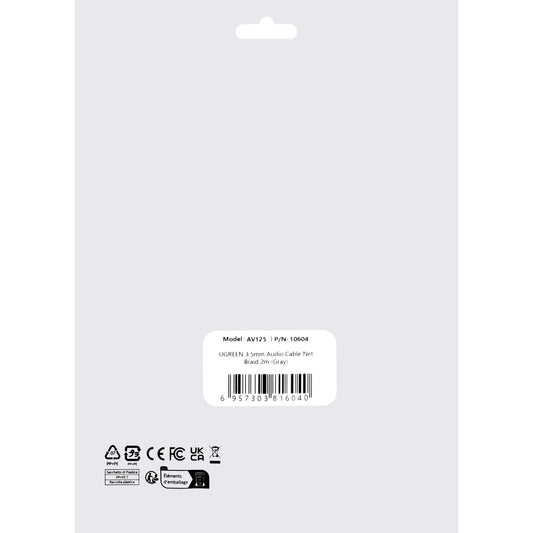 Cavo Audio 3.5mm - 3.5mm UGREEN AV125, 2m, Grigio