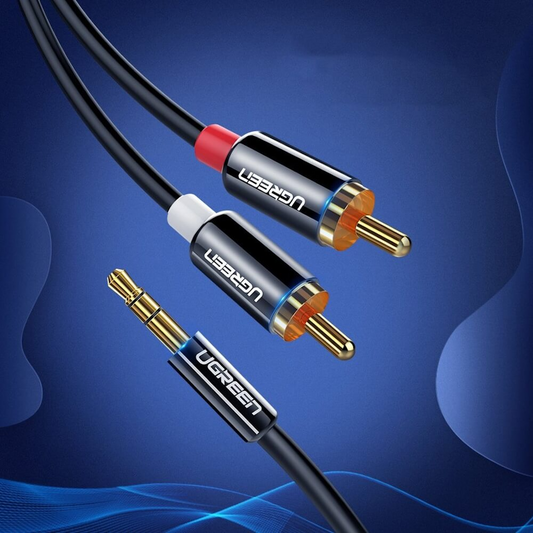 Cavo Audio 3.5mm - 2 x RCA UGREEN AV116, 5m, Nero