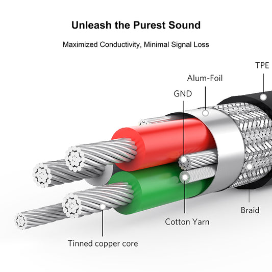 Cavo Audio 3.5mm - 3.5mm Lito LA02, 1m, Nero