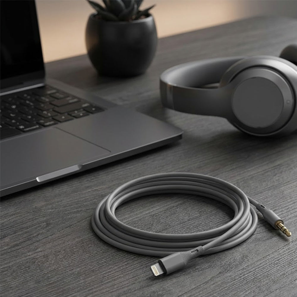 Cavo Audio Lightning - 3.5mm Techsuit AC5 SoundFlex, 1m, Grigio