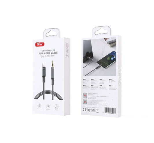 Cavo Audio USB-C - 3.5mm XO Design NB-R279B, 1m, Nero