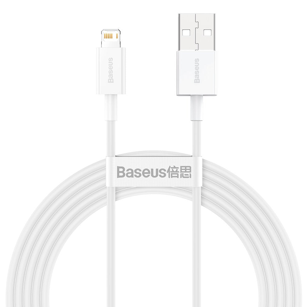Cavo dati e ricarica USB-A - Lightning Baseus Serie Superior, 20W, 2m, bianco CALYS-C02