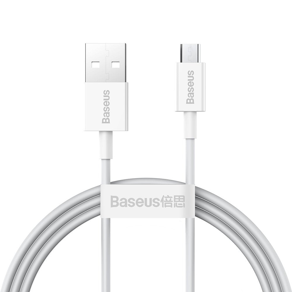 Cavo Dati e Ricarica USB-A - microUSB Baseus Superior Series, 18W, 2m, Bianco CAMYS-A02